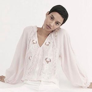 FREE PEOPLE TOP, IVORY, size xs